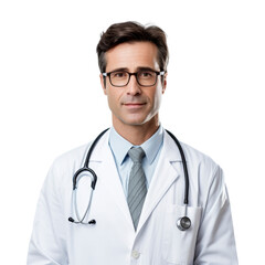 Fototapeta premium Professional specialist medical doctor transparent background
