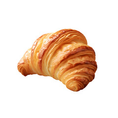 Croissant on png background.