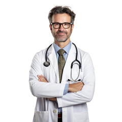 Fototapeta premium Professional specialist medical doctor transparent background