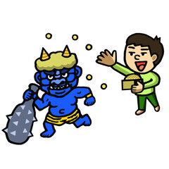 豆まき　イラスト