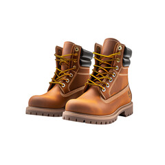 pair of boots  isolated transparent background