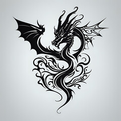 Naklejka premium chinese zodiac year of the dragon, chinese new year, chinese new year, logo iconic dragon, circel logo dragon, red dragon logo, wood dragon chinese new year symbol, logo red dragon cool, tatto