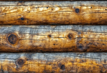 Pine logs stacked on top of each other, background, generative ai