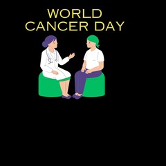 Illustration design of World Cancer Day or logos for world cancer campaign.