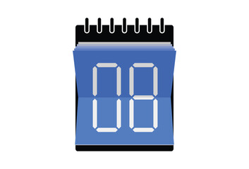 Date 8 Simple Calendar. Flat calendar icon. Date or event reminder sign.