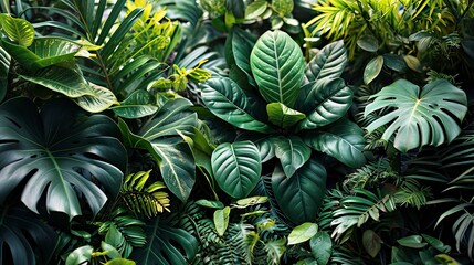 Vector Tropical Frames Green Leaves, Wallpaper Pictures, Background Hd