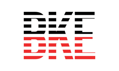 BKE three initial letter iconic line negative space minimal logo design vector template. monogram, abstract, wordmark, business, typography, minimalist, brand, company, flat, modern, unique, simple