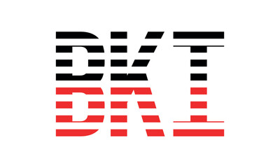 BKI three initial letter iconic line negative space minimal logo design vector template. monogram, abstract, wordmark, business, typography, minimalist, brand, company, flat, modern, unique, simple