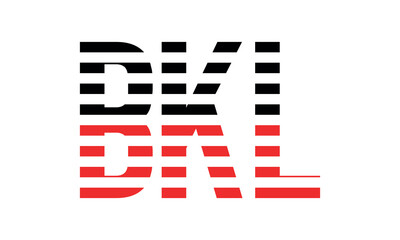 BKL three initial letter iconic line negative space minimal logo design vector template. monogram, abstract, wordmark, business, typography, minimalist, brand, company, flat, modern, unique, simple