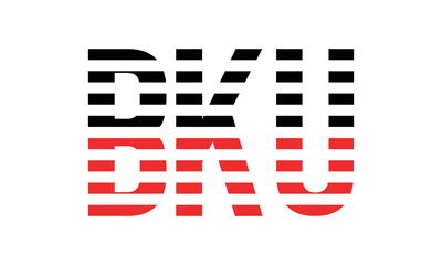 BKU three initial letter iconic line negative space minimal logo design vector template. monogram, abstract, wordmark, business, typography, minimalist, brand, company, flat, modern, unique, simple