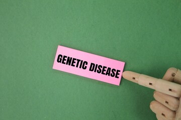 punk paper with the word genetic disease. concept of disease and medicine
