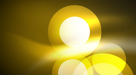 Shiny Light Neon Bubble Circles. Vector illustration For Wallpaper, Banner, Background, Card, Book Illustration, landing page