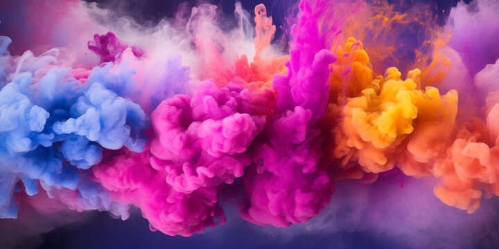 Multicolored Smoke Colorful Smoke Bomb Wallpaper, Rainbow Colorful Smoke Bomb Background, Smoke Effects Background, Smoke wallpapers, Colorful Smoke Background, Abstract ,Realistic Colorful Smoke Back