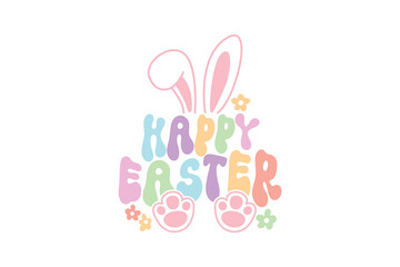 Happy Easter Bunny Typography T shirt design
