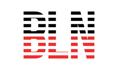 BLN three initial letter iconic line negative space minimal logo design vector template. monogram, abstract, wordmark, business, typography, minimalist, brand, company, flat, modern, unique, simple