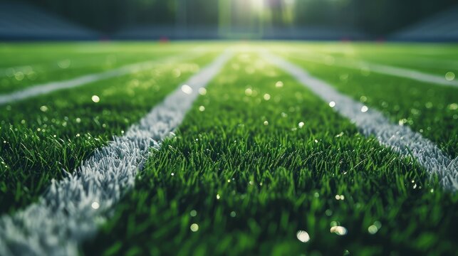 american football field and grass 