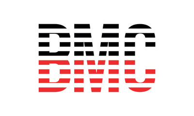 BMC three initial letter iconic line negative space minimal logo design vector template. monogram, abstract, wordmark, business, typography, minimalist, brand, company, flat, modern, unique, simple