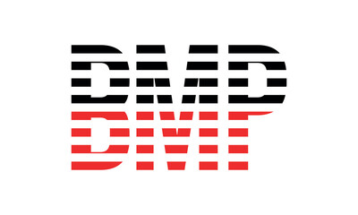 BMP three initial letter iconic line negative space minimal logo design vector template. monogram, abstract, wordmark, business, typography, minimalist, brand, company, flat, modern, unique, simple