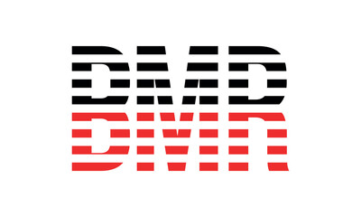 BMR three initial letter iconic line negative space minimal logo design vector template. monogram, abstract, wordmark, business, typography, minimalist, brand, company, flat, modern, unique, simple