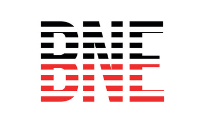 BNE three initial letter iconic line negative space minimal logo design vector template. monogram, abstract, wordmark, business, typography, minimalist, brand, company, flat, modern, unique, simple
