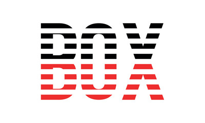 BOX three initial letter iconic line negative space minimal logo design vector template. monogram, abstract, wordmark, business, typography, minimalist, brand, company, flat, modern, unique, simple