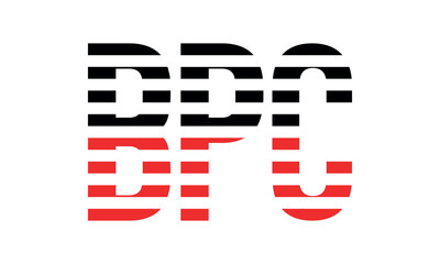 BPC three initial letter iconic line negative space minimal logo design vector template. monogram, abstract, wordmark, business, typography, minimalist, brand, company, flat, modern, unique, simple