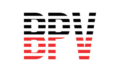 BPV three initial letter iconic line negative space minimal logo design vector template. monogram, abstract, wordmark, business, typography, minimalist, brand, company, flat, modern, unique, simple