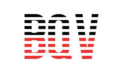 BQV three initial letter iconic line negative space minimal logo design vector template. monogram, abstract, wordmark, business, typography, minimalist, brand, company, flat, modern, unique, simple