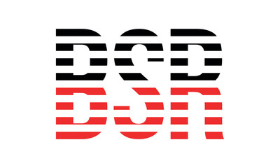 BSR three initial letter iconic line negative space minimal logo design vector template. monogram, abstract, wordmark, business, typography, minimalist, brand, company, flat, modern, unique, simple