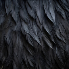 Fototapeta premium Black feather background 
