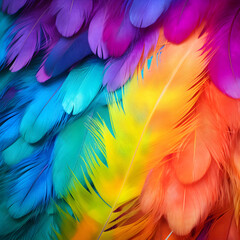 Obraz premium Colorful feathers background 