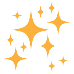 Yellow, gold, orange sparkles symbols vector. The set of original vector stars sparkle icon. Bright firework, decoration twinkle, shiny flash. Glowing light effect stars and bursts collection. Vector
