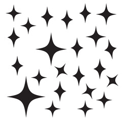 Twinkle star glittery sparkle. twinkle icon vector on white background.eps10