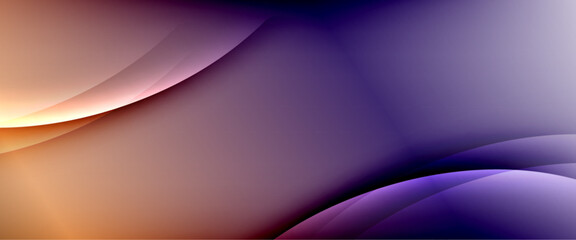 Dynamic flowing waves on gradient color background. Vector illustration For Wallpaper, Banner, Background, Card, Book Illustration, landing page