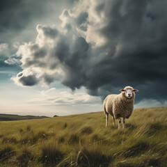 Lost Sheep in a field, God, Jesus, Christianity