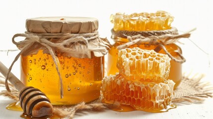 Pure honey 100%, sweet and fragrant for health and beauty. 
