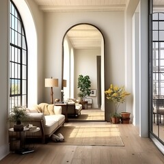 Fototapeta na wymiar Modern minimalist living room interior design