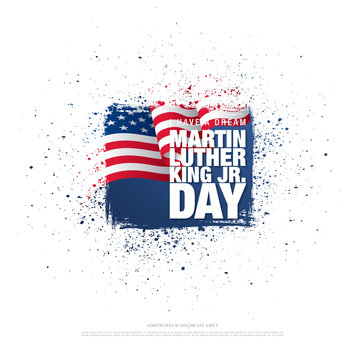 martin luther king day banner layout design vector illustration