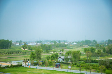 Martin Highway, Lu'an City, Anhui Province - winding mountain scenery against the blue sky