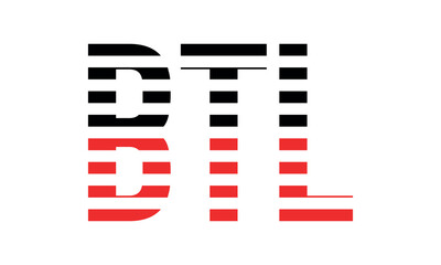 BTL three initial letter iconic line negative space minimal logo design vector template. monogram, abstract, wordmark, business, typography, minimalist, brand, company, flat, modern, unique, simple