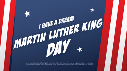 Obraz na płótnie Canvas martin luther king day banner layout design, vector illustration