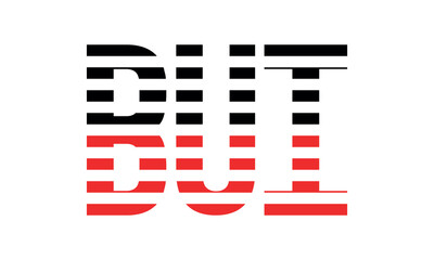 BUI three initial letter iconic line negative space minimal logo design vector template. monogram, abstract, wordmark, business, typography, minimalist, brand, company, flat, modern, unique, simple