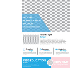 abstract background with squares business vector template design School flyer