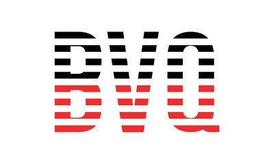 BVQ three initial letter iconic line negative space minimal logo design vector template. monogram, abstract, wordmark, business, typography, minimalist, brand, company, flat, modern, unique, simple