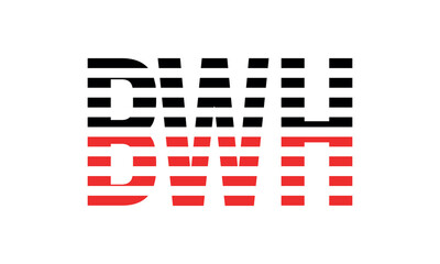 BWH three initial letter iconic line negative space minimal logo design vector template. monogram, abstract, wordmark, business, typography, minimalist, brand, company, flat, modern, unique, simple