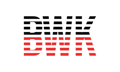 BWK three initial letter iconic line negative space minimal logo design vector template. monogram, abstract, wordmark, business, typography, minimalist, brand, company, flat, modern, unique, simple