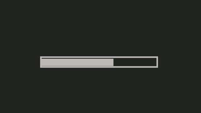  white  loading bar and  Progress  bar 4k. 60 fps 3D animation.