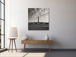 Artistic Canvas Print Mockup for Home and Gallery Decor - AI Generated