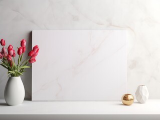 Artistic Canvas Print Mockup for Home and Gallery Decor - AI Generated
