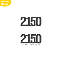 Creative Happy New Year 2150 Logo Design